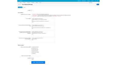 Free Shipping Messages - settings & parameters