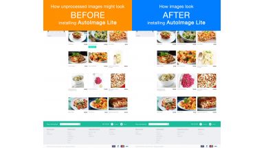 Comparison image crop and resize before and after using AutoImage Lite